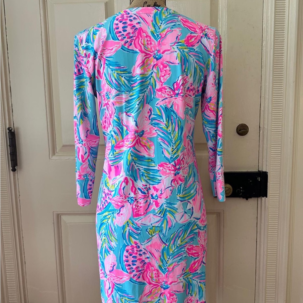 Lilly Pulitzer Pink and Blue Floral Dress - Picture 5 of 9